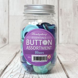 Hunkydory Button Assortment - Blues