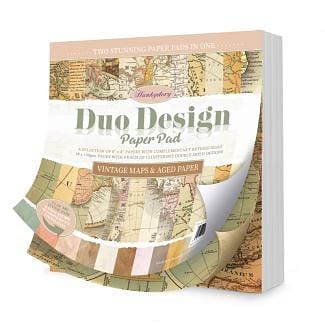 Duo Design Paper Pad - Vintage Maps & Aged Paper