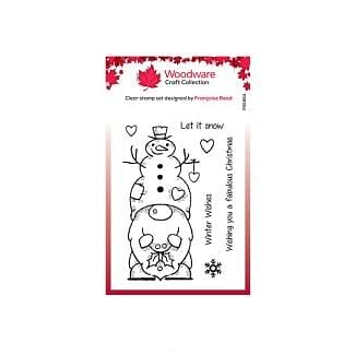 Woodware Festive Clear Stamp - Snow Gnome