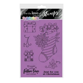 For the Love of Stamps - Snippables Christmas Cheers - Stocking