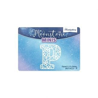 Moonstone Minis - Fancy Floral Initials - P