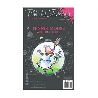 Pink Ink Designs Tennis Mouse A7 Clear Stamp Set