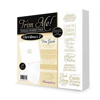 Trim Me! Foiled Insert Pad - Christmas 2 Gold