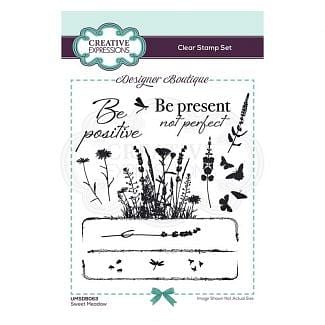 Creative Expressions Designer Boutique Collection Sweet Meadow A6 Clear Stamp Set