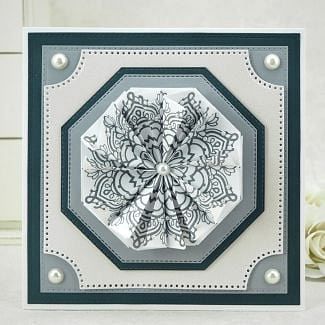 Creative Expressions Jamie Rodgers Octagons Tea Bag Folding 8" x 6" Clear Stamp Set
