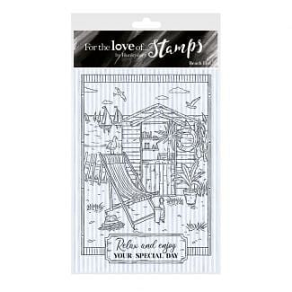 For the Love of Stamps - Beach Hut A6 Stamp Set