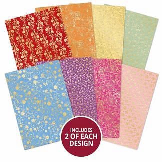 A Rainbow of Flowers Edge-to-Edge Adorable Scorable Cardstock