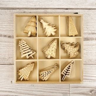 Laser Cut Wooden Shapes - Christmas Trees