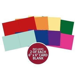 Rainbow Brights Pre-Scored Card Blanks - 6" x 6"