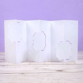 Luxury Shaped Card Blanks & Envelopes - Ornate Triple Swing Card