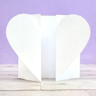 Luxury Shaped Card Blanks & Envelopes - Heart Gatefold