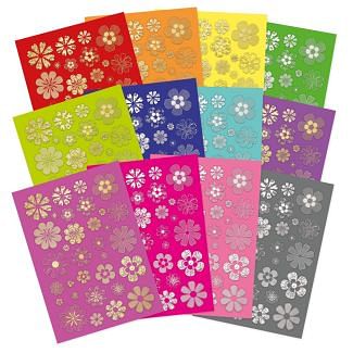 Bold & Bright Stickables Self-Adhesive Flower Embellishments