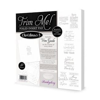 Trim Me! Foiled Insert Pad - Christmas 3 Silver