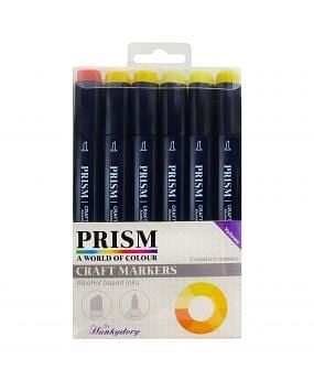 Prism Craft Markers Set 8 - Yellows x 6 Pens