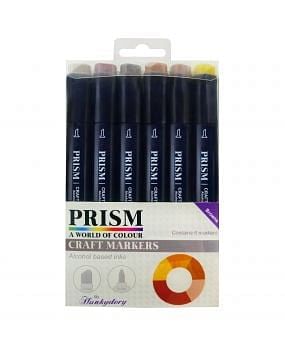 Prism Craft Markers Set 11 - Browns x 6 Pens