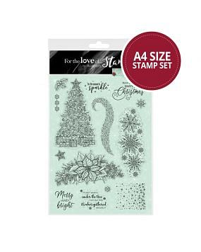 A Sparkling Christmas - Edge It A4 Stamp Set