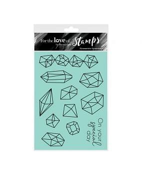 For the Love of Stamps - Geometric Gemstones A6 Stamp Set