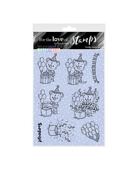 For the Love of Stamps - Teddy Surprise A6 Stamp Set